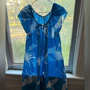 Vintage Hawaiian 70s Blue Dress